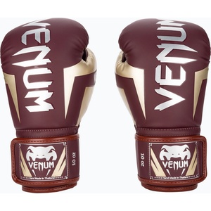 Venum Боксови ръкавици Venum Elite бордо/злато