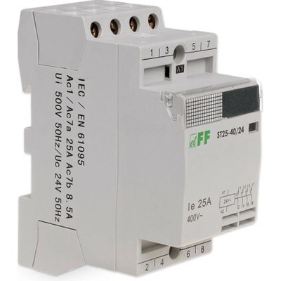 ST25-40/24 - Elektromagnetický stykač, 24V, 25A, 4x NO, AC1: 9kW / AC3: 2,2kW