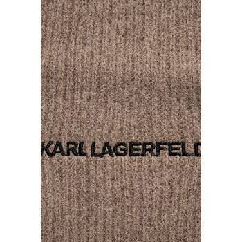 Karl Lagerfeld Шал Karl Lagerfeld дамски в кафяво с изчистен дизайн 246W3305 (246W3305)