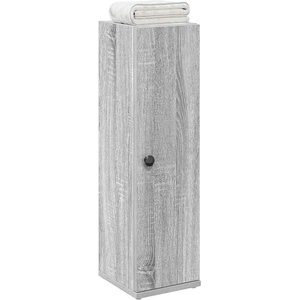 vidaXL Шкаф за баня с държач за ролки, сив сонома, 20, 5x22x72 см (858520)