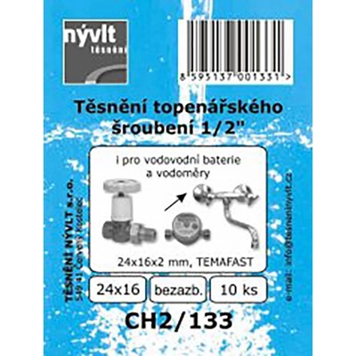 Sada plochého těsnění 1/2 ventil bezazbest, 10 ks – Hledejceny.cz