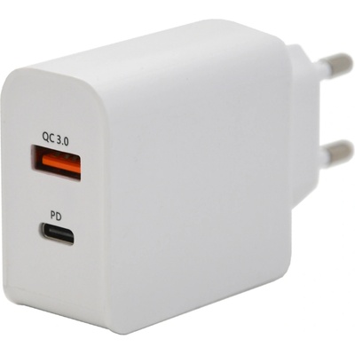 Zástrčka QUICK CHARGE 3.0 230V USB-A / USB-C 18W