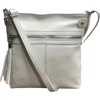 Vera Pelle dámská kožená crossbody kabelka 1660 bílá bílá