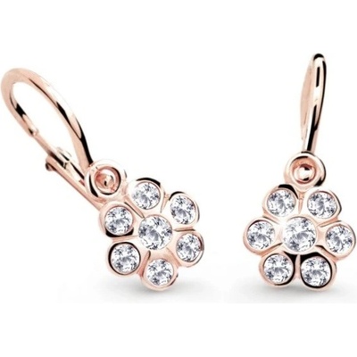 Cutie Diamonds třpytivé dětské náušnice z růžového zlata s brilianty DC1737-10-00-X-4