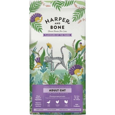 Harper and Bone Cat Adult příchutě farmy 2 kg