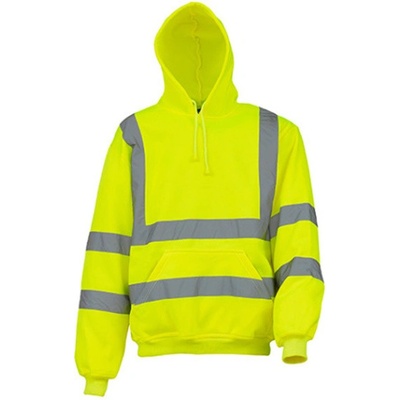 Yoko reflexná mikina s kapucňou HVK05 Hi Vis Yellow