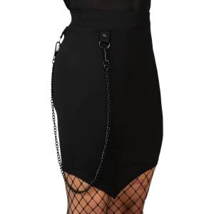 KILLSTAR дамска пола KILLSTAR - Viki Asymmetric - Черно- KSRA009759