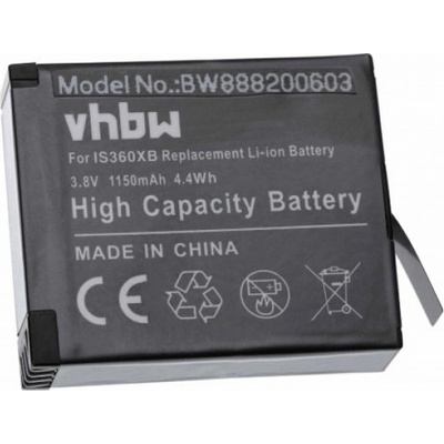 VHBW Батерия за Insta360 One X, 1150 mAh (888200603)