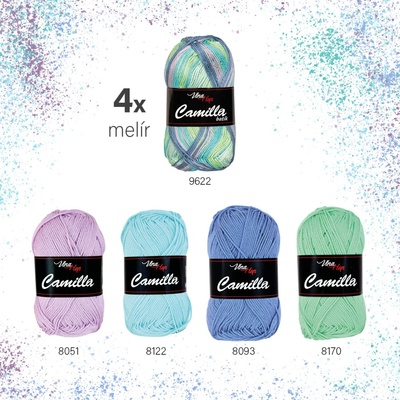 Sada melír "04" - 8 odstínů příze Camilla