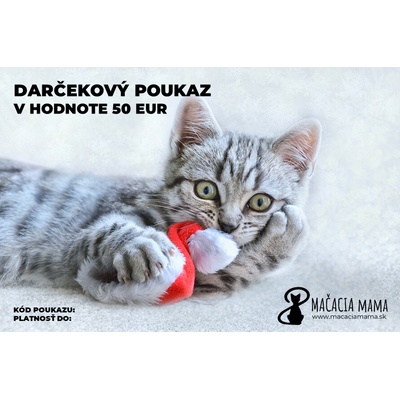 Mačacia mama Vianočný darčekový poukaz (aj e-mailom) Veľkosť: 100 €