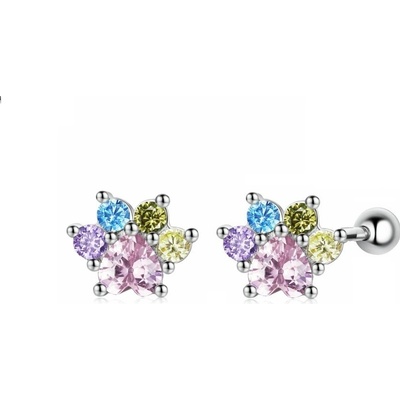 Linda's Jewelry strieborné náušnice Rainbow Pets IN330