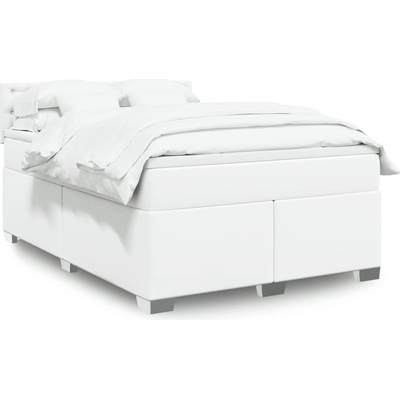 vidaXL 11461.3288429 Boxspring postel s matrací bílá umělá kůže