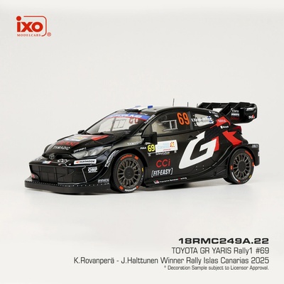 Toyota GR Yaris Rally1 Rally Islas Canarias 2025 69 Rovanperä Halttunen IXO 1:18