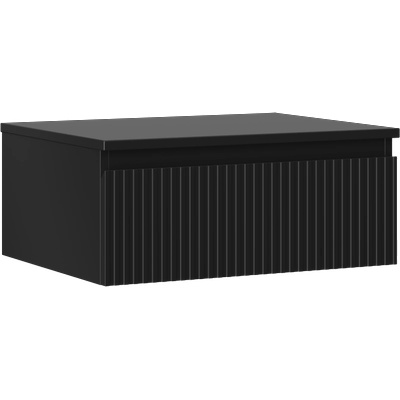 Rivel шкаф за баня под мивка 60 см с плот, 1 чекмедже, релефен, черен мат - 91A20-06023-1-BFC71 (91A20-06023-1-BFC71)