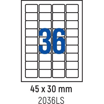Spree Етикети лепящи обли, 36 бр. , 45.0x30.0 мм, 100 л. , A4 (3800884030851)