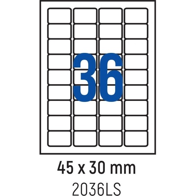 Spree Етикети лепящи обли, 36 бр. , 45.0x30.0 мм, 100 л. , A4 (3800884030851)