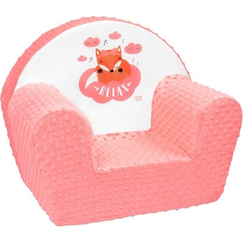 New Baby Detské křeslo z Minky Líška lososové