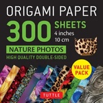 Tuttle Publishing Origami Paper 300 sheets Nature Photo Patterns 4" (10 cm) | Tuttle Publishing