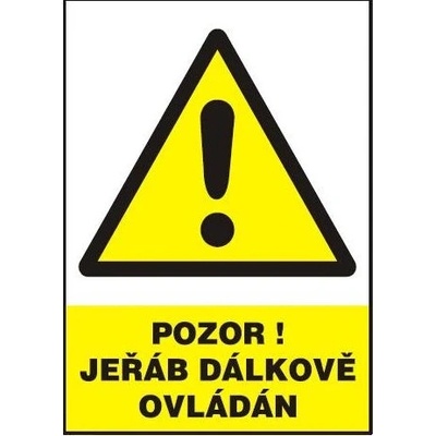 Pozor ! Jeřáb dálkově ovládaný 210x297mm - plast