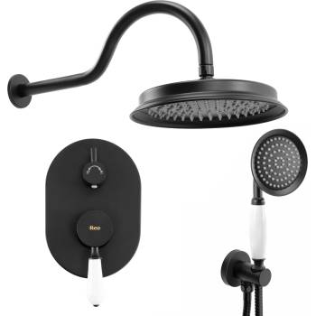 Rea Душ система за вграждане Rea Serra Black + BOX (REA-B1143)
