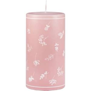 Unipar Розова свещ , време на горене 87 h Fleur - Unipar (Fleur Pink Pillar 80x150)