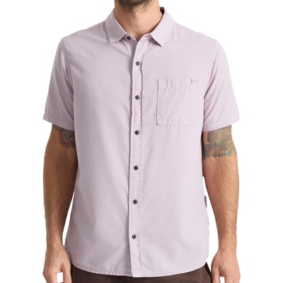 Roark Мъжка риза с копчета Roark Made to Fade S/S Woven Shirt - Washed Dusty Lilac (033-3048-0211)
