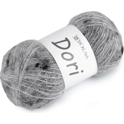 Pletací mohérová příze s nopky Dori 100 g šedá 1 ks