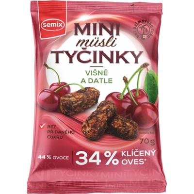 Semix Mini müsli tyčinky višně a datle 70 g
