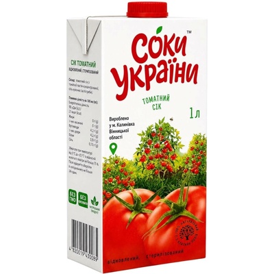 Soky Ukrajiny Rajčatová šťáva 1 l