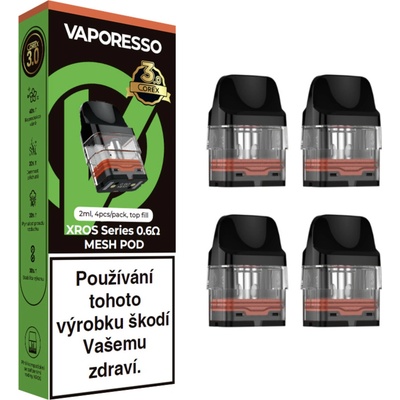 Vaporesso XROS COREX 3.0 cartridge 0,6 ohm 4 ks