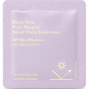 haruharu wonder Black Rice Pure Mineral Relief Daily Sunscreen (sample) - Минерален Слънцезащитен Крем 2ml (sample)