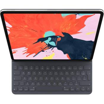 Apple Smart Keyboard Folio INT - оригинален полиуретанов калъф, клавиатура и поставка за iPad Pro 12.9 (2018) (черен)