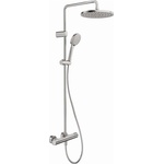 Duravit - Душ комплект с термостат, диаметър 25 cm, 3 струи, четкана неръждаема стомана TH4282008070 (TH4282008070)