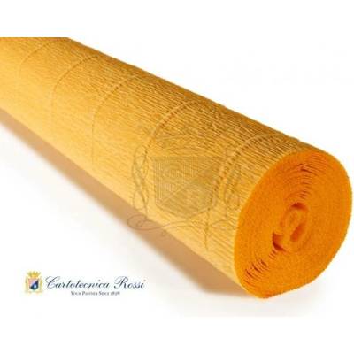 Italský krepový papír Cartotecnica Rossi 140g (50 x 250cm) - světle oranžová 976