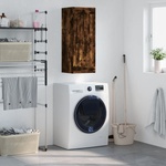 vidaXL Стенен шкаф опушен дъб 34, 5x34x90 см инженерно дърво (830521)