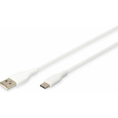 Digitus AK-300340-010-W Silikónový napájací USB-A - USB-C USB 2.0 60W 1m bílý
