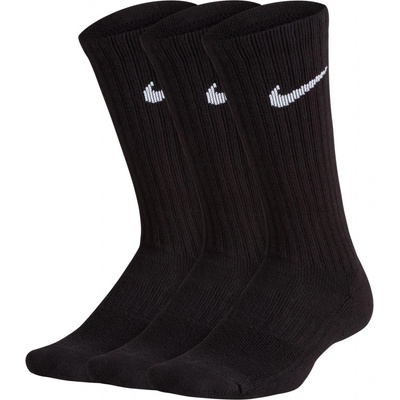 Nike KIDS' PERFORMANCE CUSHIONED CREW TRAINING SOCKS (3 PAIR) čierne