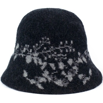 Art of Polo Vlněný klobouk s kamínky černý