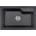 Inter Ceramic Кухненска мивка ICGS 8315 BLACK, Inter Ceramic, гранит, едно корито, със сифон, 45х22х68см (8315 BLACK)