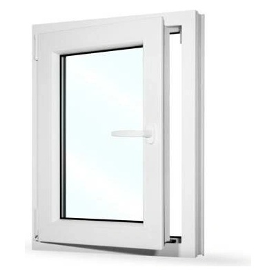 SkladOken.cz Okno jednokřídlé 650 x 800 mm bílé otevíravé i sklopné LEVÉ