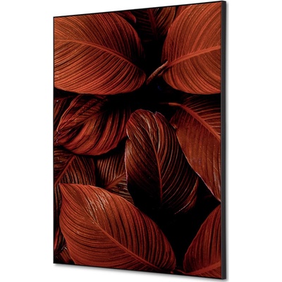 Jansen Display Textilní dekorace na zeď A2 Listy rostlin Červená, 420 x 594 mm