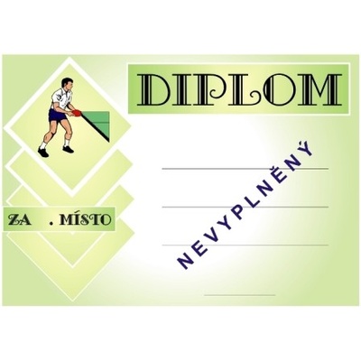 Ping pong diplom A4 č.5