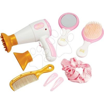 Smoby Kadeřnice s elektronickým vysoušečem vlasů Princezny Disney Hair Set se 2 nástavci a zrcadlo a doplňky