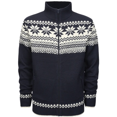 Brandit Пуловер Brandit Norwegian със закопчаване с цип, тъмносин (5030.8)