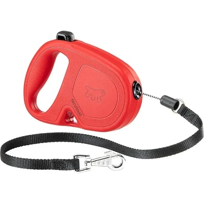 Ferplast Flippy One Cord Small - Автоматичен повод за кучета, 4, 5 метра въже за кучета до 12 кг. - червен