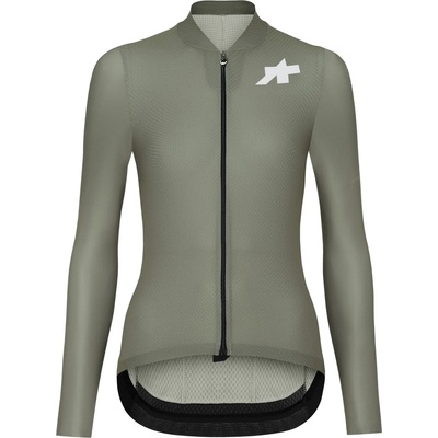 ASSOS Дамска фланелка с дълъг ръкав за колоездене ASSOS Women's Uma GT L/S Jersey S11 Evo Cycling jersey - Edge Green (156-2813-0114)