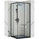 Rea Душ кабина Rea Punto квадратна с плъзгащи се врати 90x90 матово черно (5902557350810)