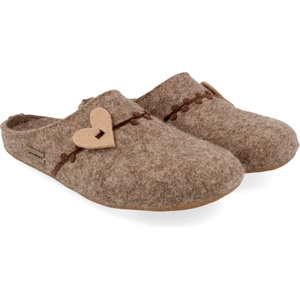Haflinger Дамски пантофи Haflinger Women's Everest Coeur Slippers - Peat - размер 36 (EU) (126-0664-0311)