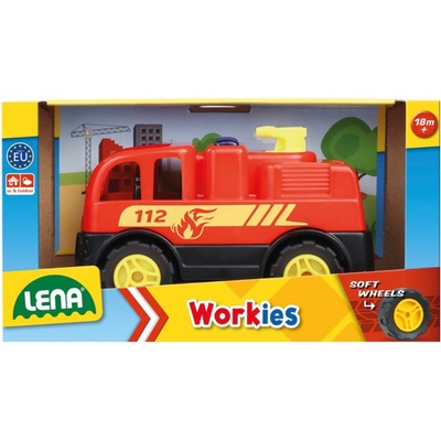 Lena Workies Hasičské auto, ozdobný kartón