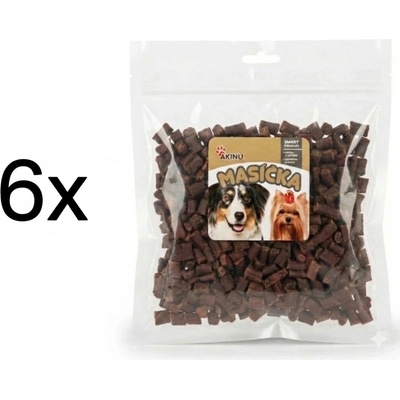 Akinu MASÍČKA Jehněčí kousky pamlsek pro psy 6 x 300 g